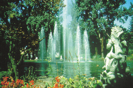 One of the parks in the city